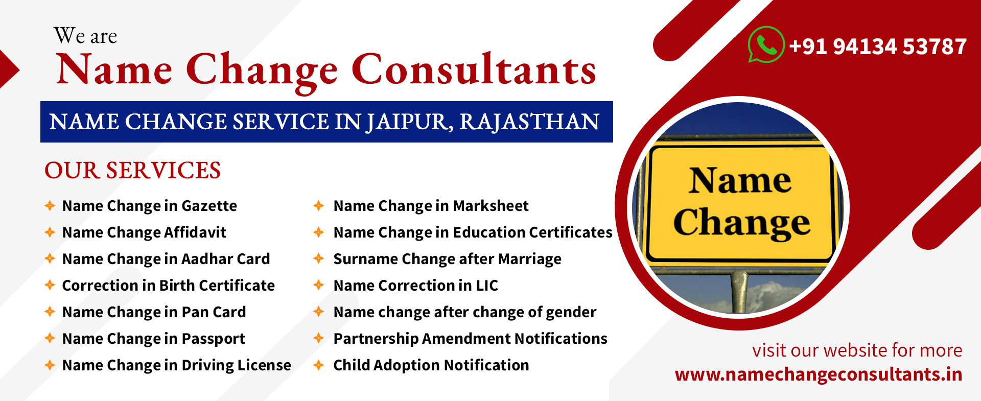Name Change Consultants in Jaipur 